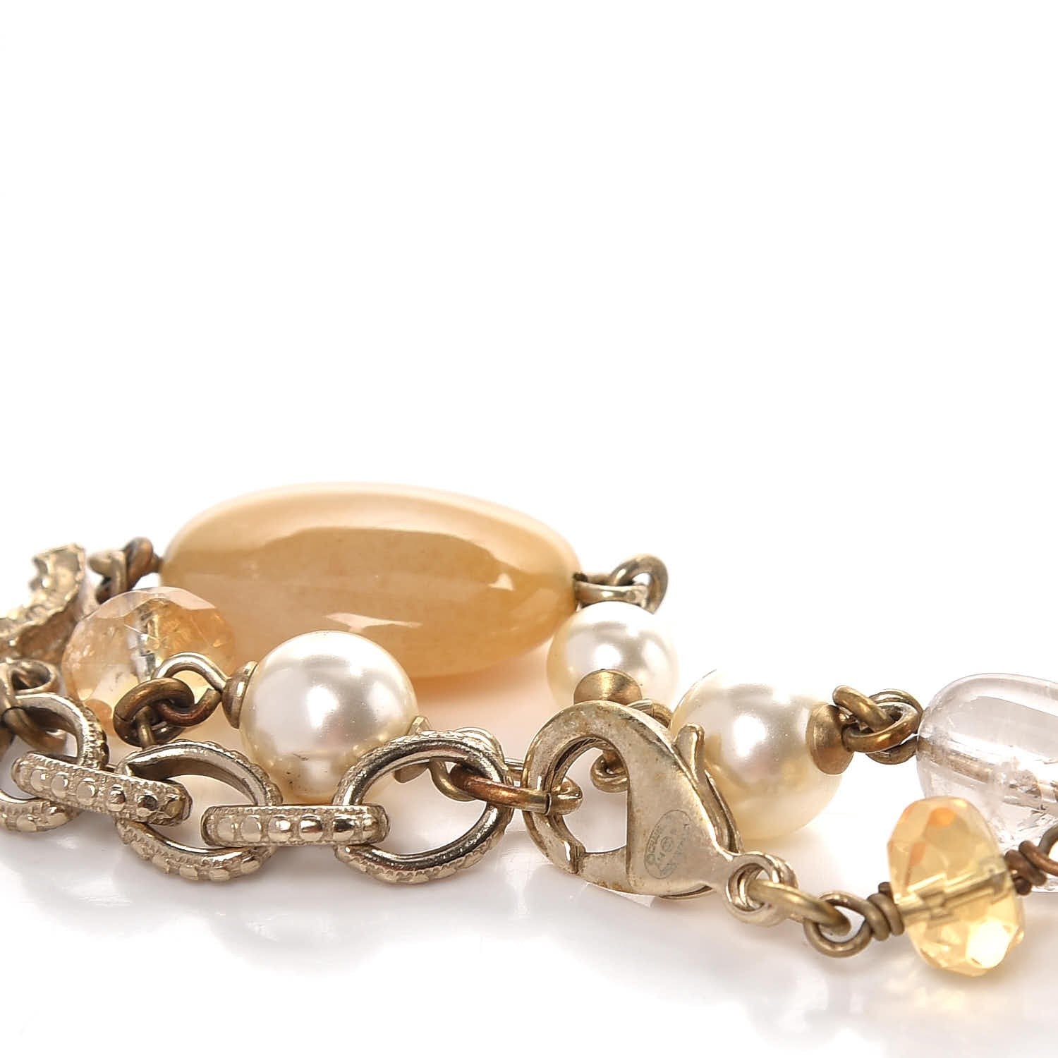 Chanel Pearl Beaded CC Bracelet Gold 4 of 4