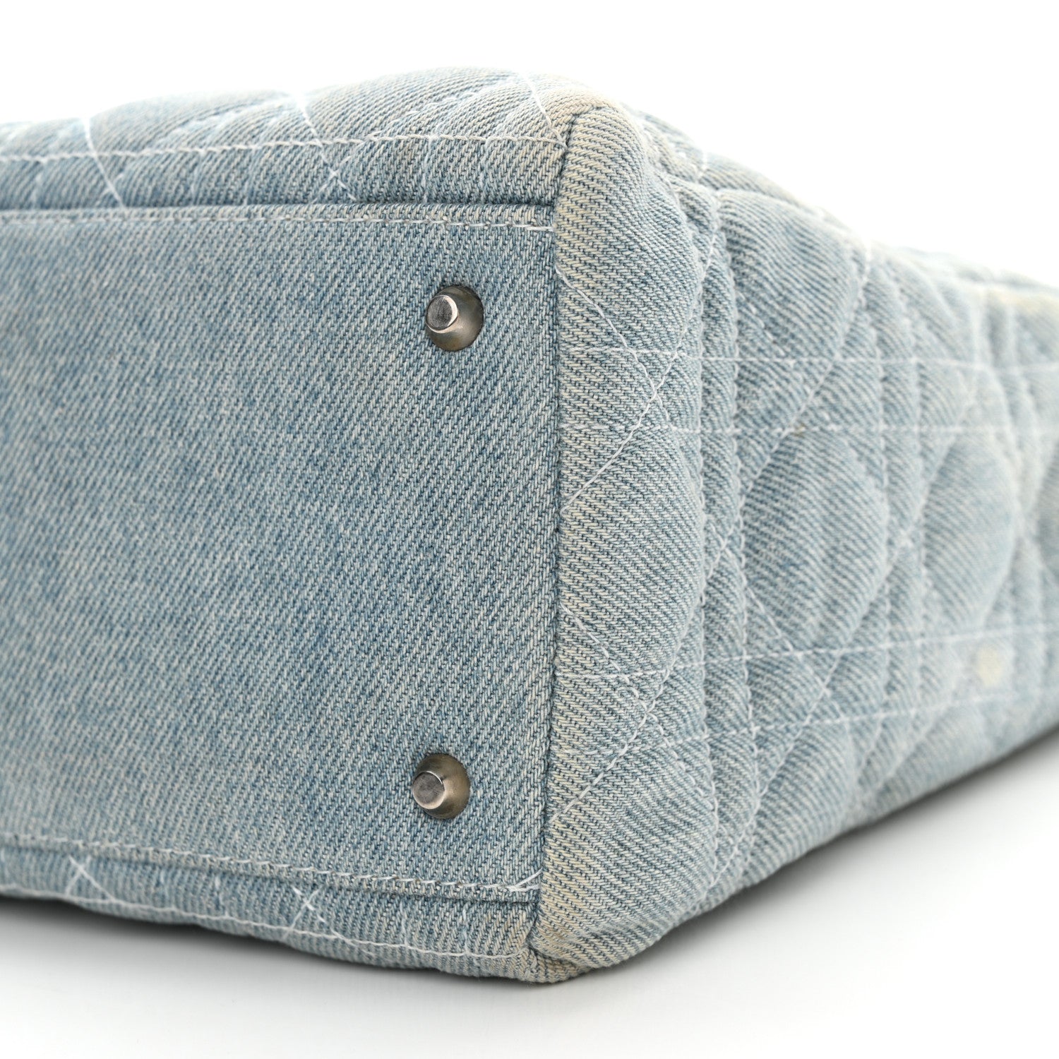 Christian Dior Denim Cannage Medium Lady Dior Light Blue 10 of 12