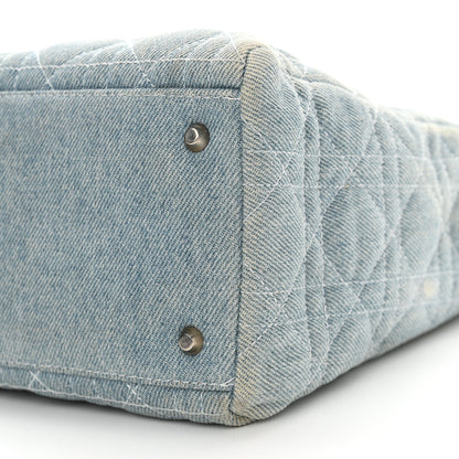 Christian Dior Denim Cannage Medium Lady Dior Light Blue 10 of 12