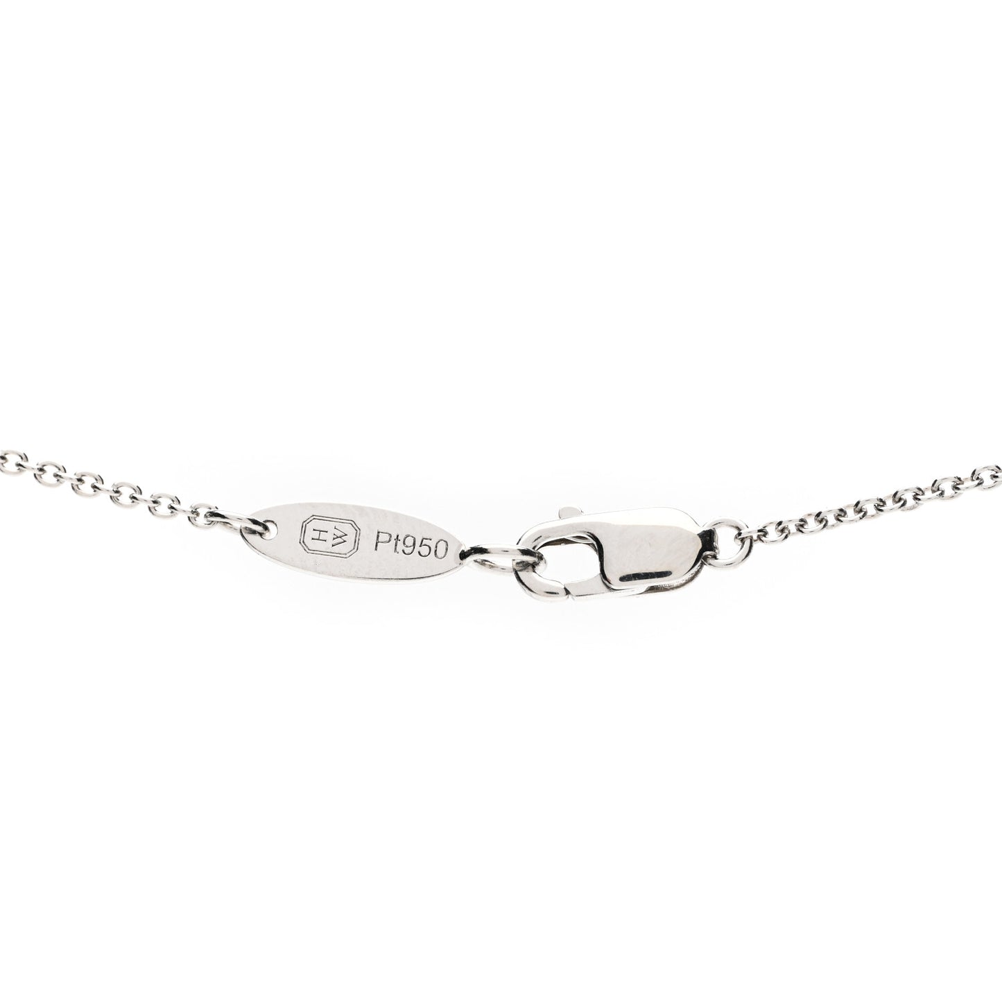 Platinum Diamond Loop Open Motif Pendant Necklace