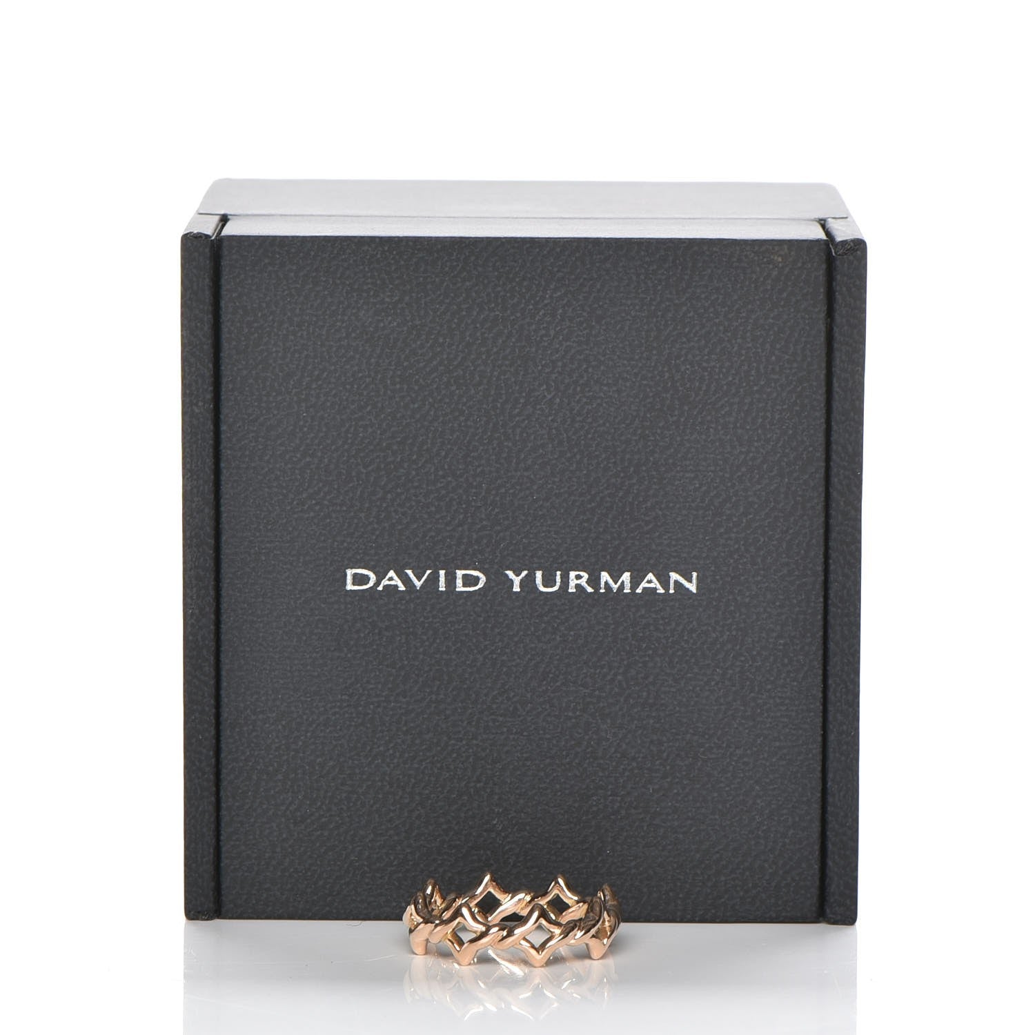 David Yurman 18K Rose Gold 6mm Quatrefoil Stack Ring 54 7 5 of 5