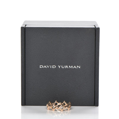 David Yurman 18K Rose Gold 6mm Quatrefoil Stack Ring 54 7 5 of 5