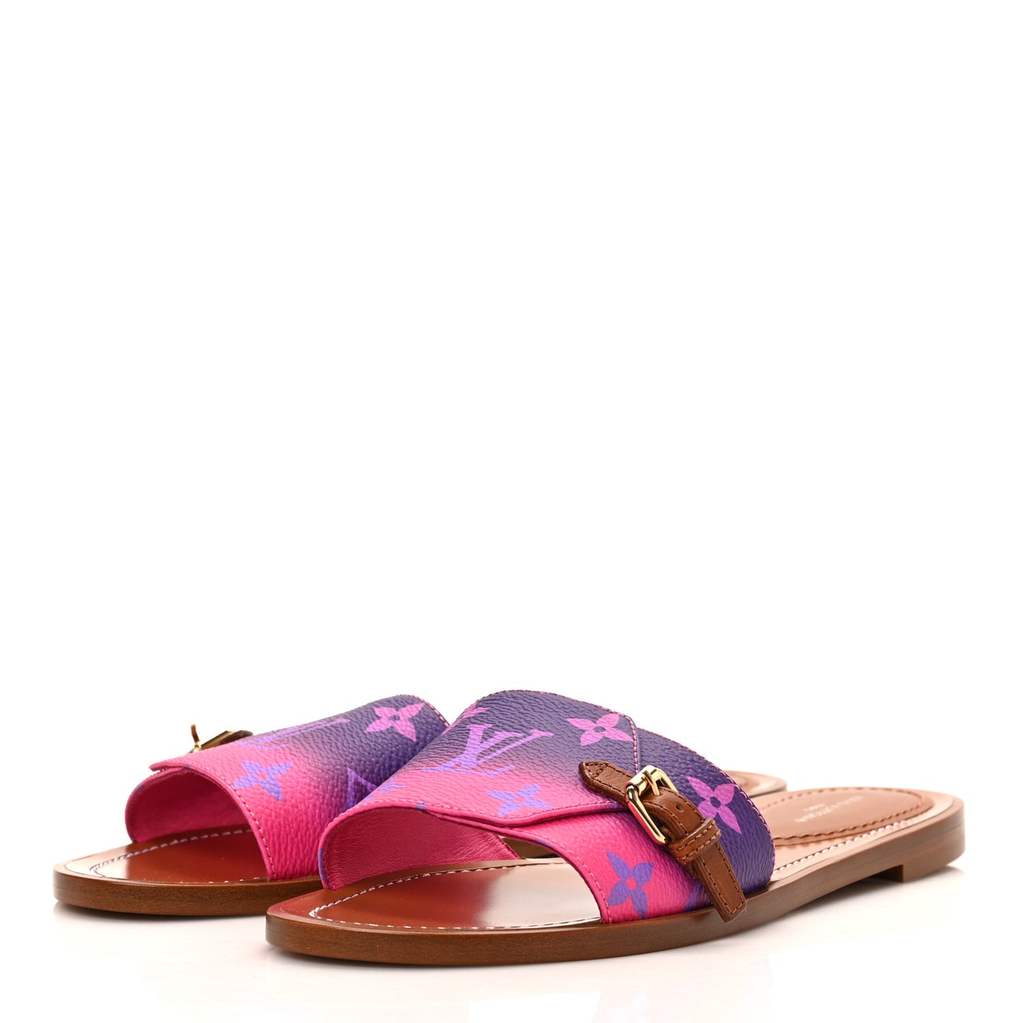 Monogram Spring in the City Lock It Flat Mule 36 Midnight Fuchsia