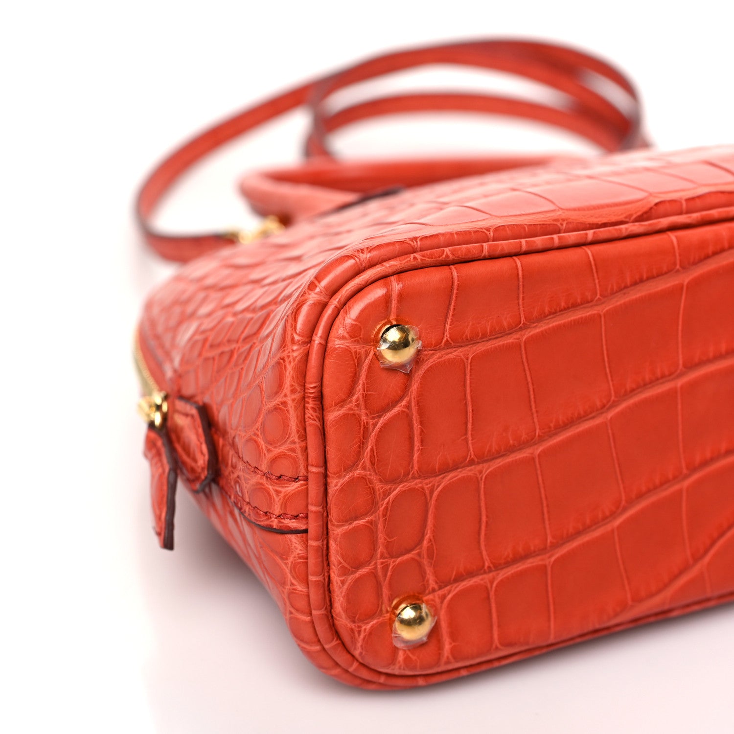 Hermes Matte Alligator Bolide Mini 1923 Sanguine 9 of 11