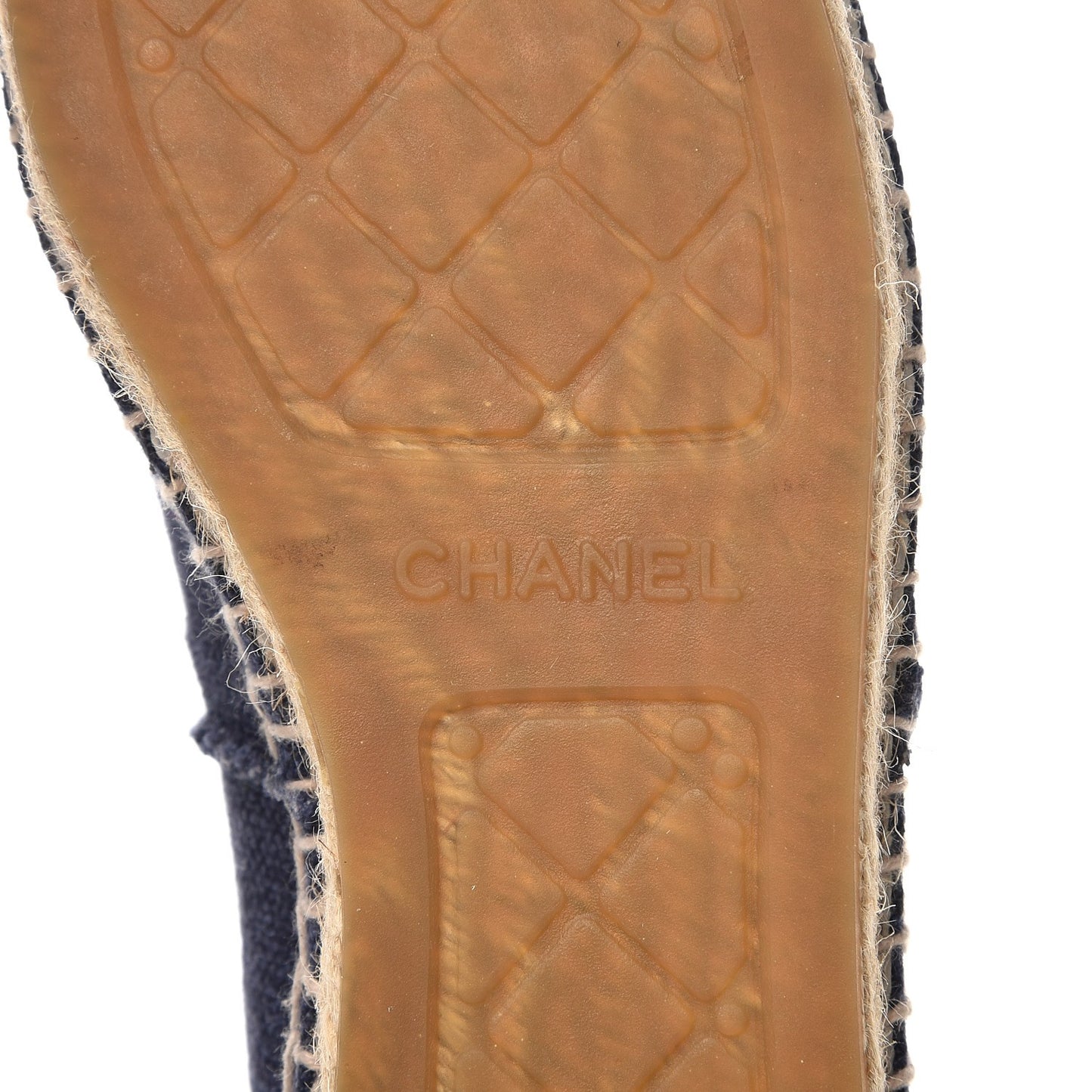 Denim Toile CC Espadrilles 40 Navy Black