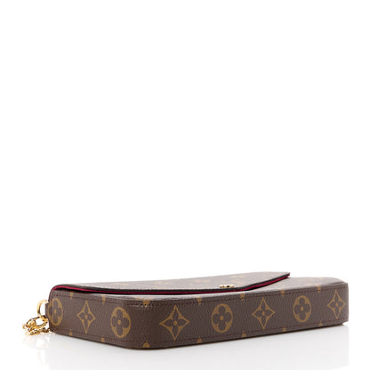 Louis Vuitton Monogram Pochette Felicie Chain Wallet Fuchsia 5 of 15
