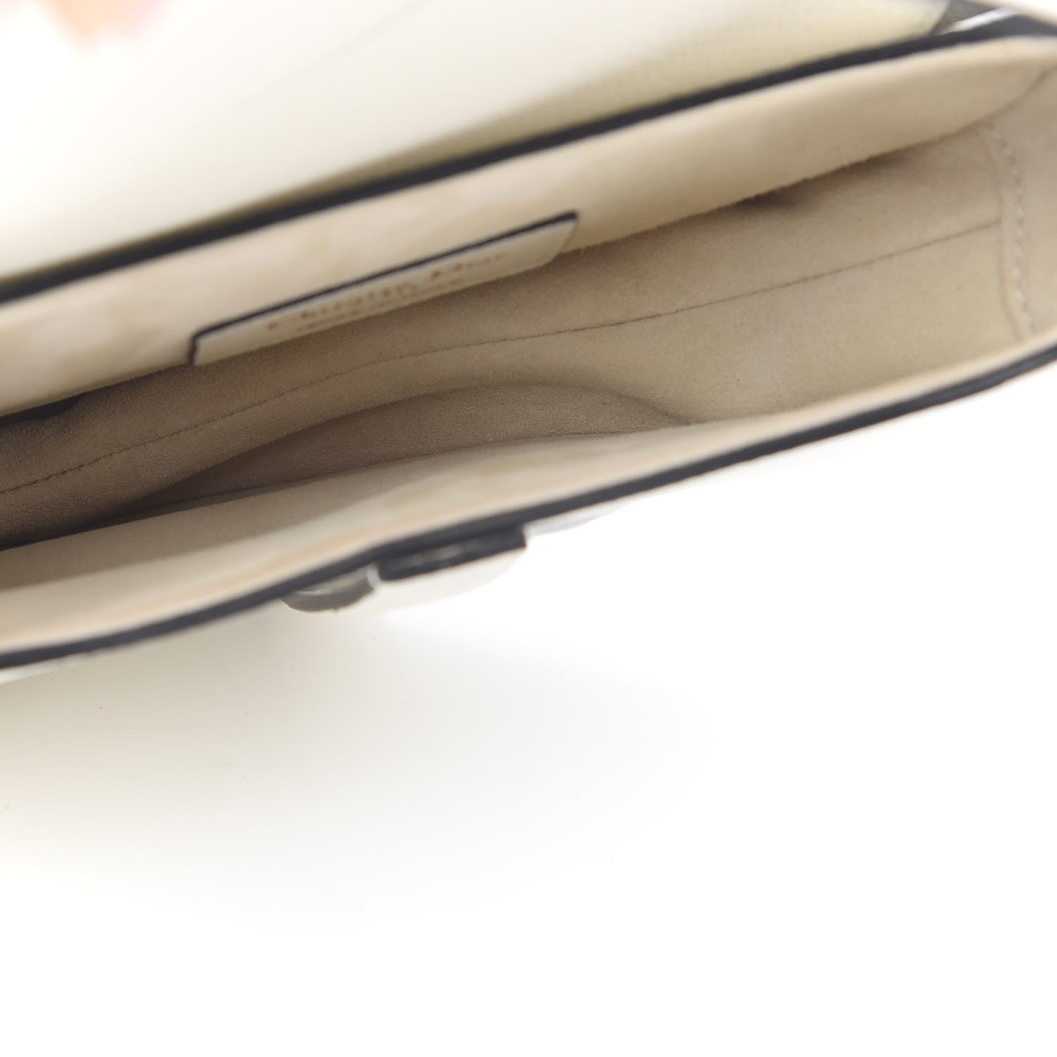 Christian Dior Grained Calfskin Mini Saddle Bag White 5 of 12