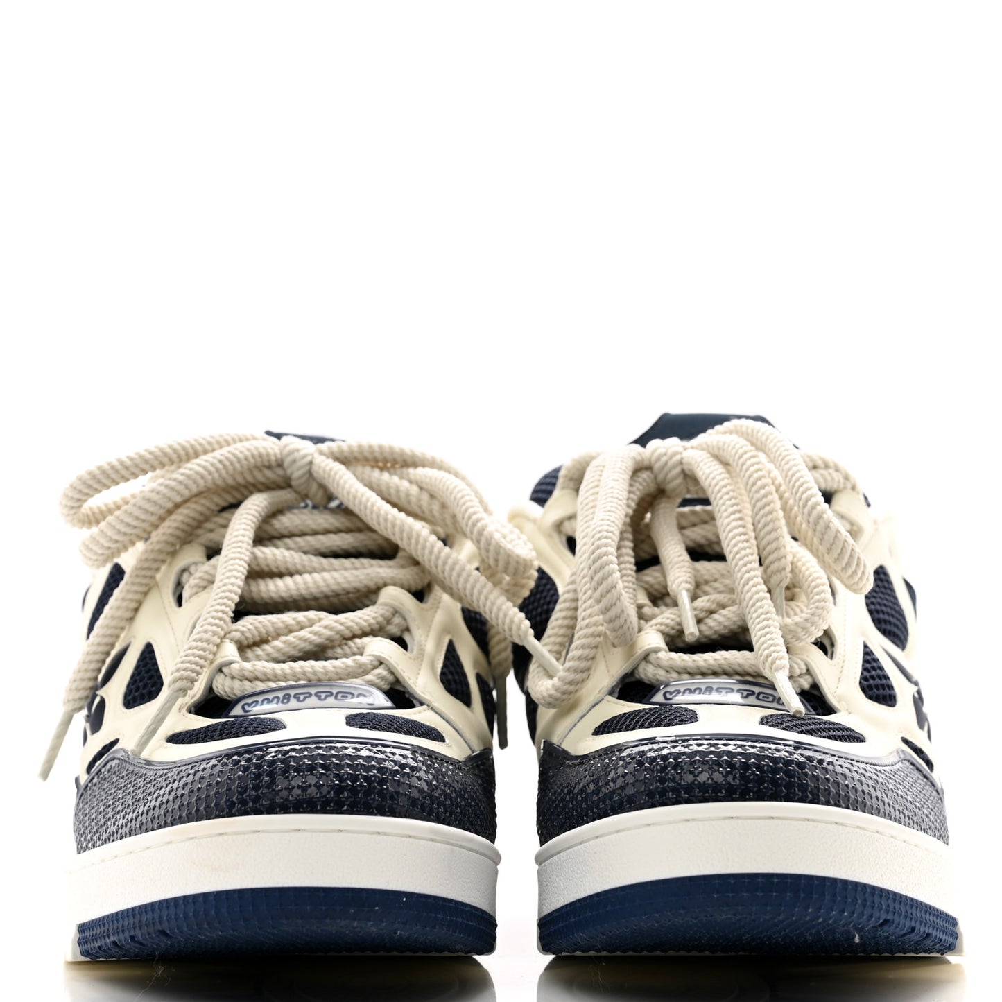 Mens LV Calfskin Mesh Skate Sneaker 11 Marine