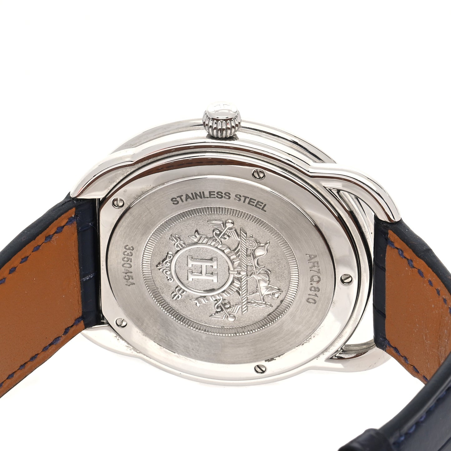 Stainless Steel Alligator 40mm Arceau Quartz Watch Bleu Abysse