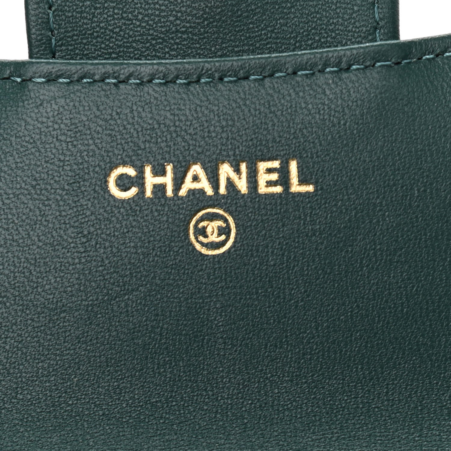 Chanel Lambskin Quilted Top Handle Flap Coin Purse With Chain Green 6 of 11