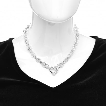 Tiffany Sterling Silver Heart and Arrow Toggle Necklace 2 of 5