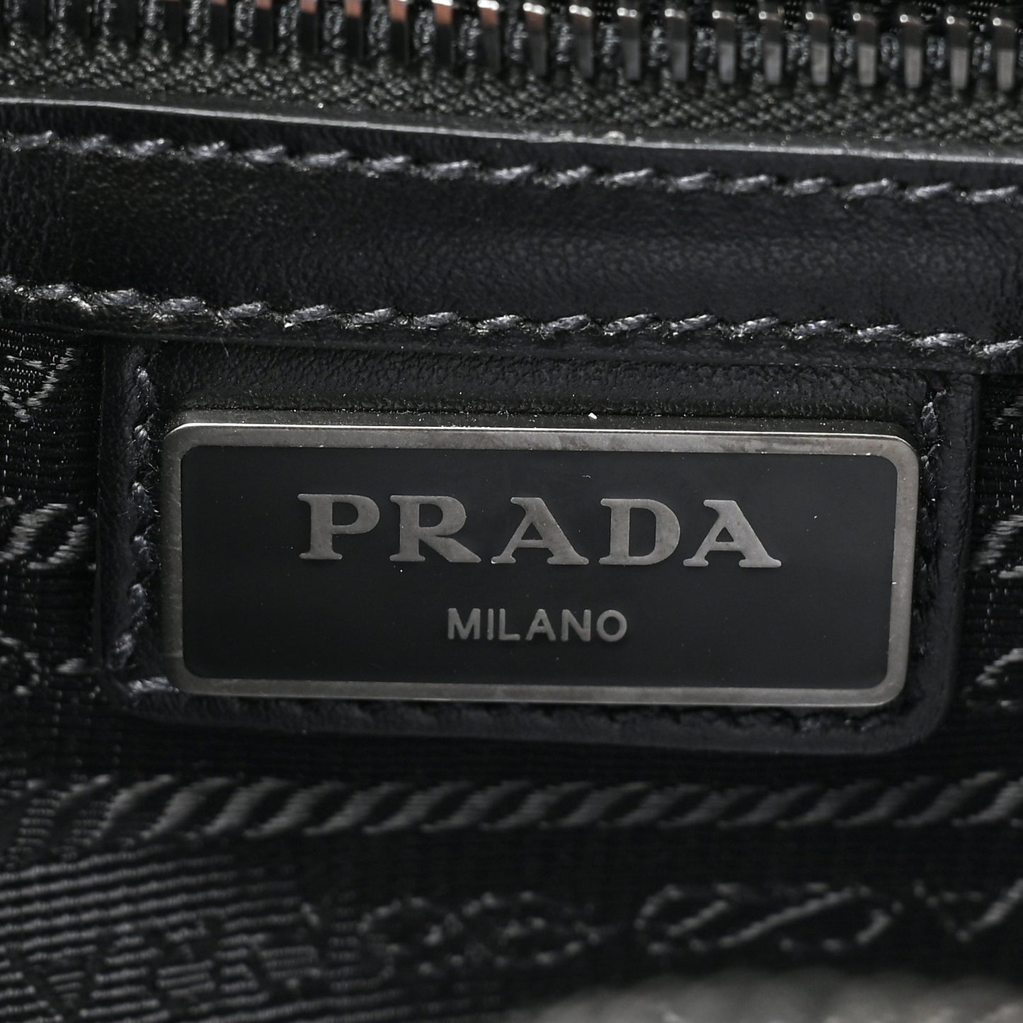Saffiano Travel Triangle Wristlet Crossbody Bag Platino Black