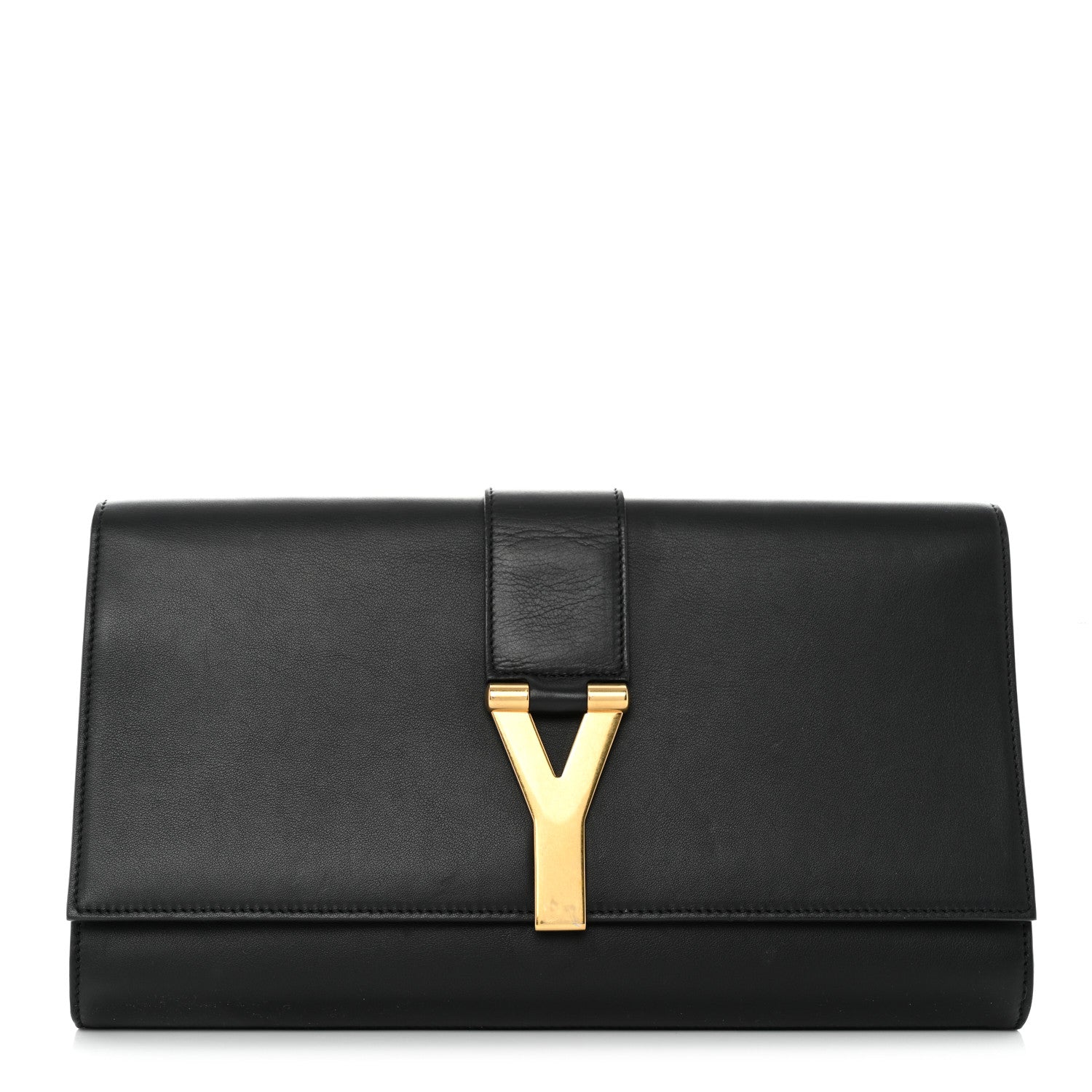 Saint Laurent Calfskin Classic Y Ligne Clutch Black 1 of 9