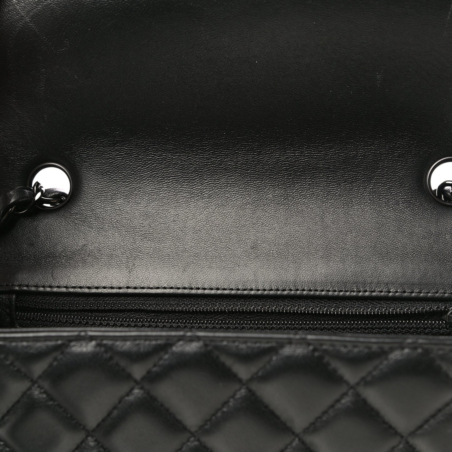 Lambskin Quilted Mini Rectangular Flap So Black
