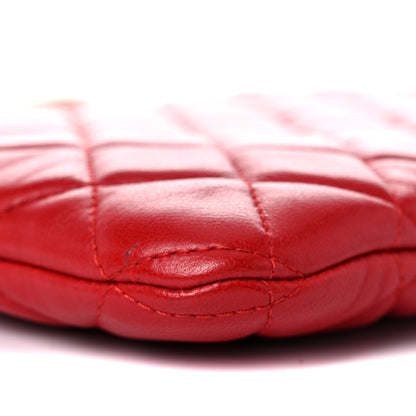 Chanel Lambskin Quilted Medium Boy Cosmetic Case Red 8 of 13
