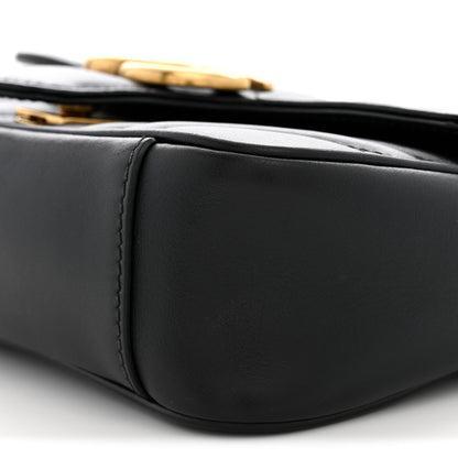 Gucci Calfskin Matelasse Mini GG Marmont Shoulder Bag Black 9 of 11