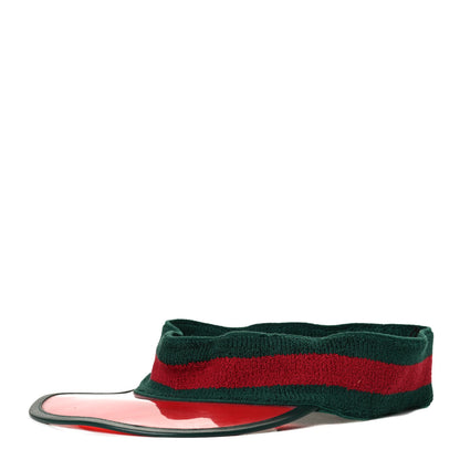 Gucci Vinyl Web Visor L Green Red 1 of 8