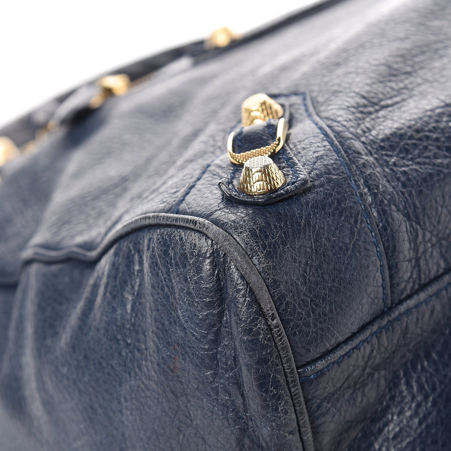 Agneau Giant 12 Gold Hardware Velo Bleu Obscur