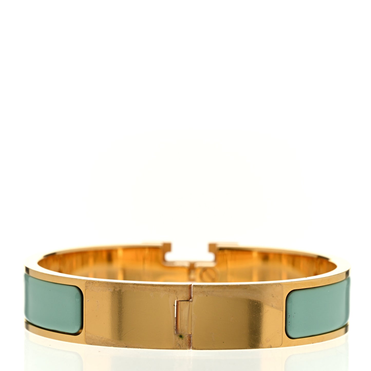 Enamel Narrow Clic Clac H Bracelet PM Vert Aqua