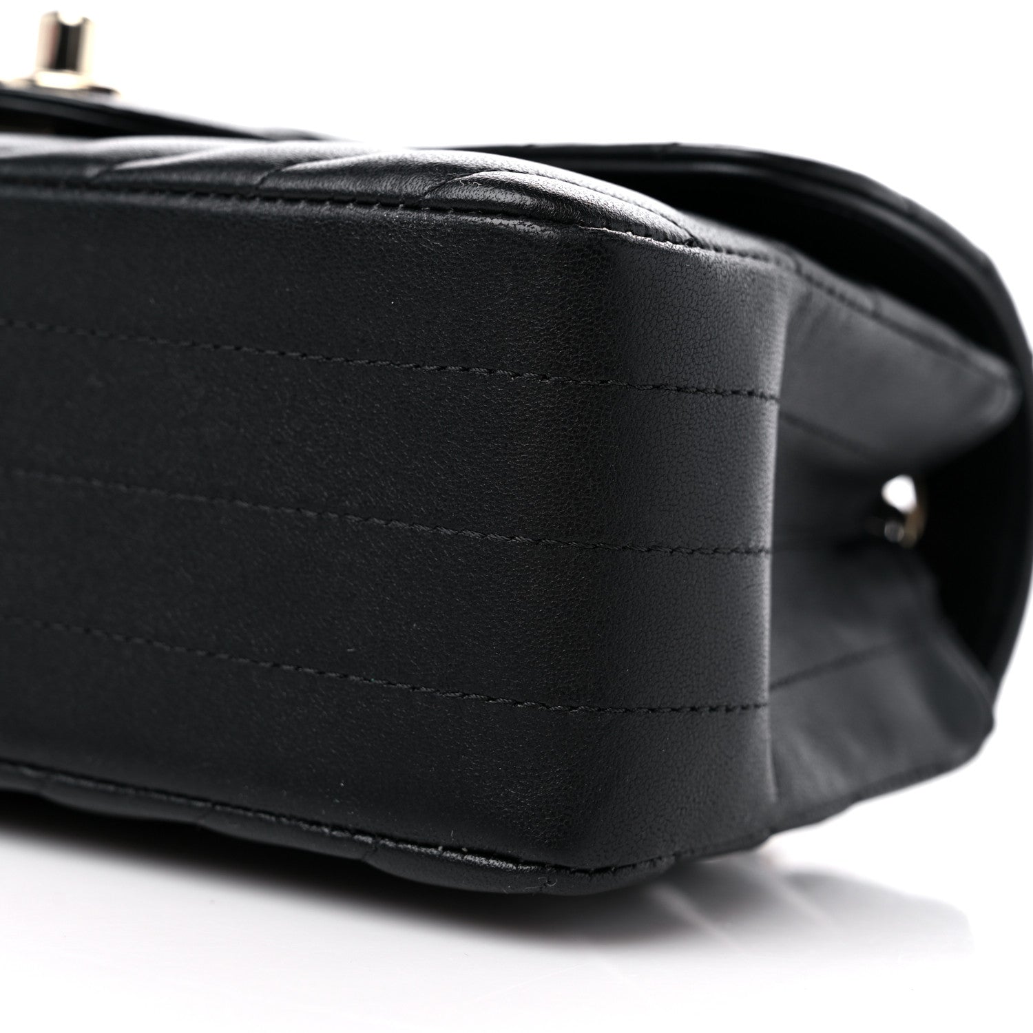 Chanel Lambskin Chevron Quilted Mini Rectangular Flap Black 9 of 9