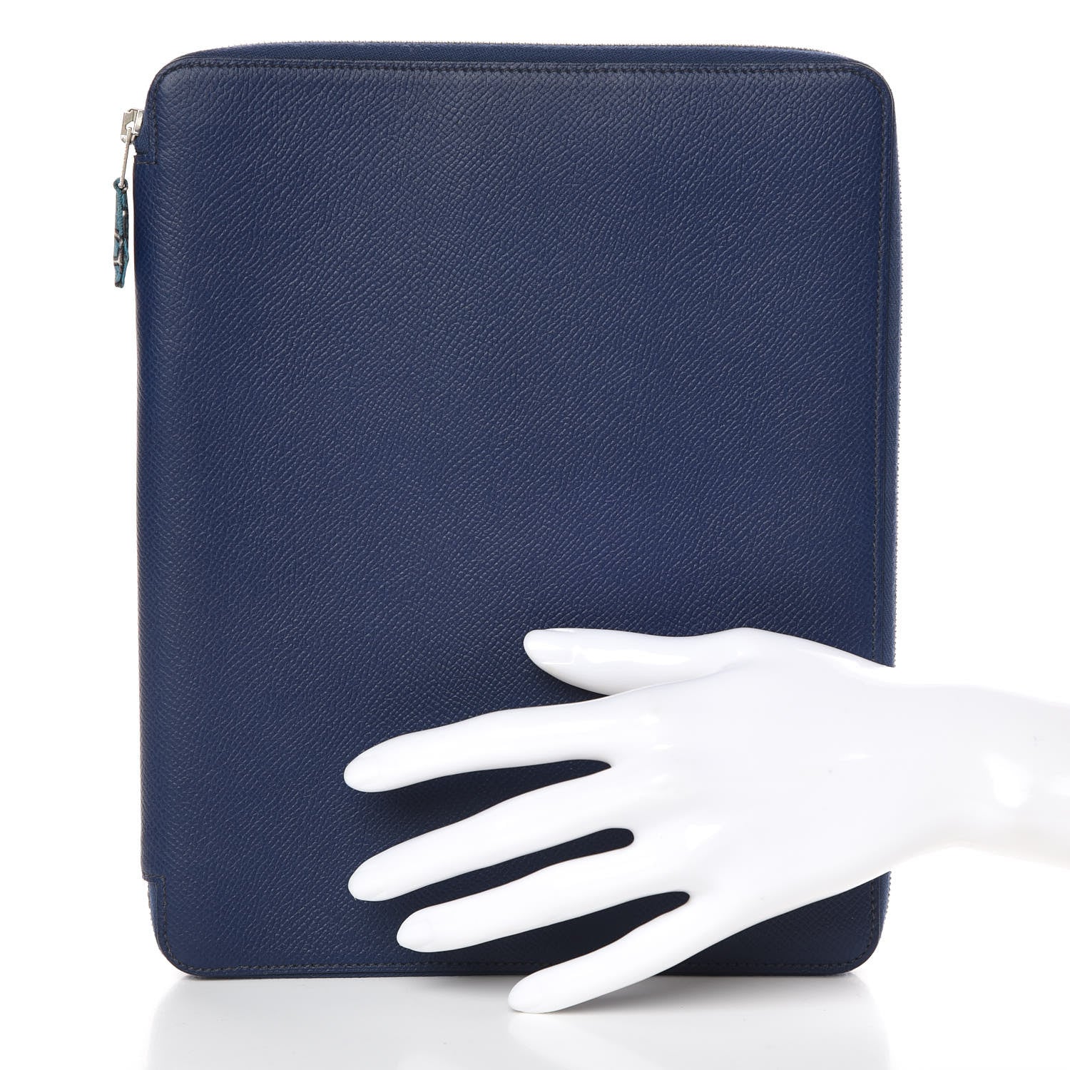 Hermes Epsom E-Zip iPad Notebook Cover Bleu 2 of 12