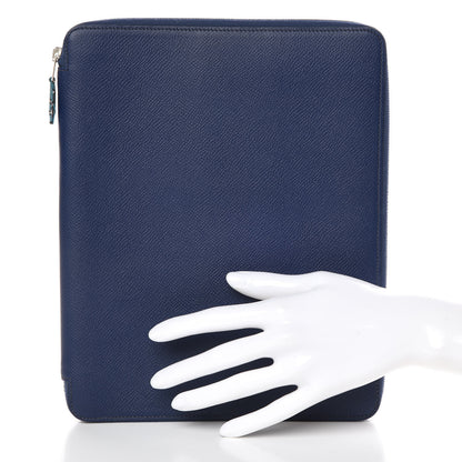 Hermes Epsom E-Zip iPad Notebook Cover Bleu 2 of 12