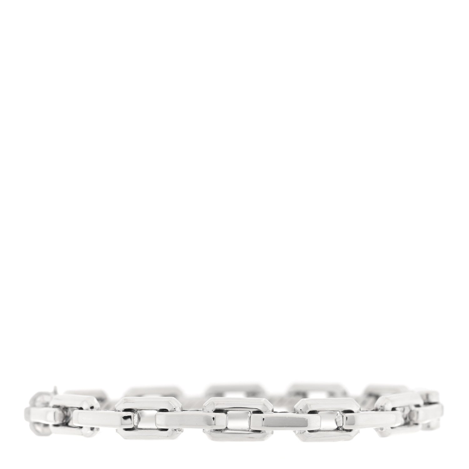 David Yurman Sterling Silver Diamond 7mm Stax Link Bangle Bracelet 2 of 3