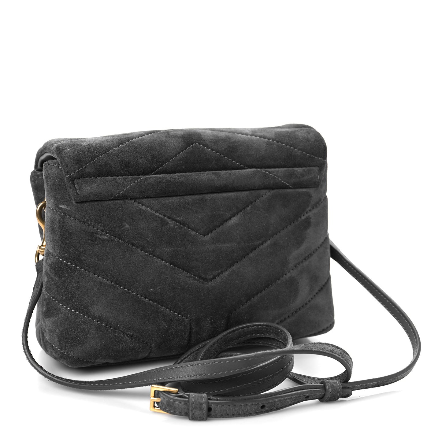 Suede Toy Loulou Shoulder Bag Storm