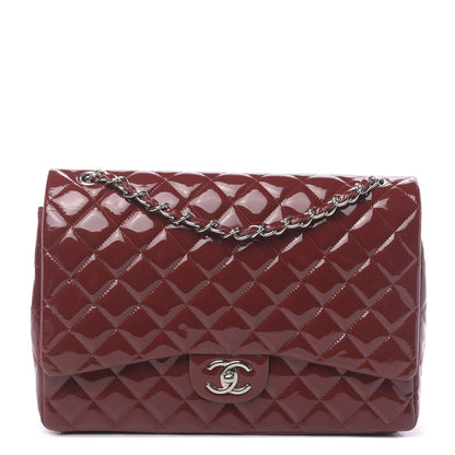 Chanel Patent Quilted Maxi Double Flap Red 1 of 14