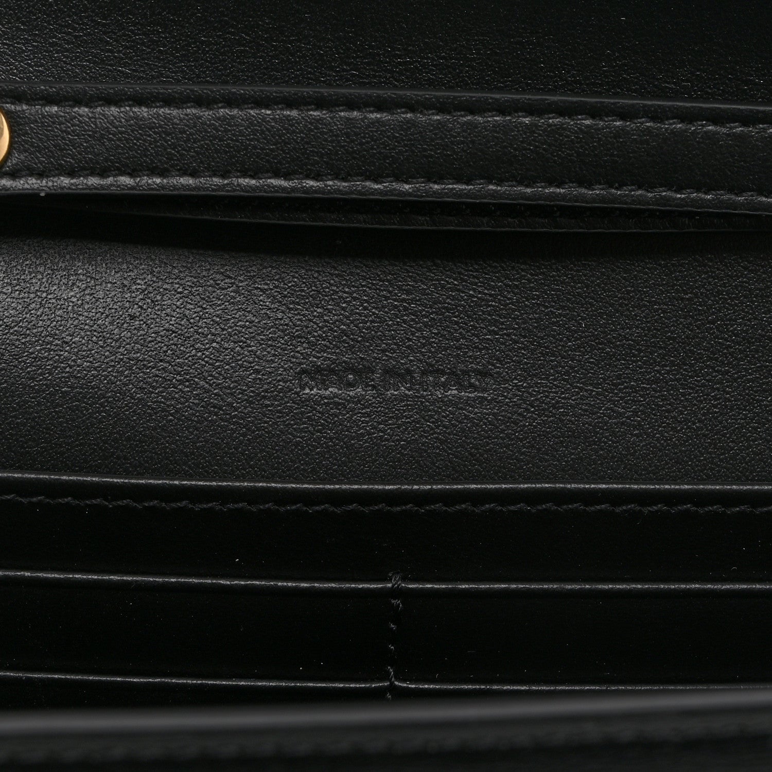 Celine Shiny Calfskin Triomphe Margo Wallet on Chain Black 7 of 10