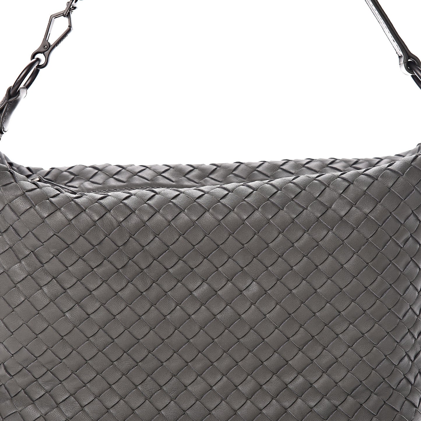 Nappa Intrecciato Small Shoulder Bag New Light Grey