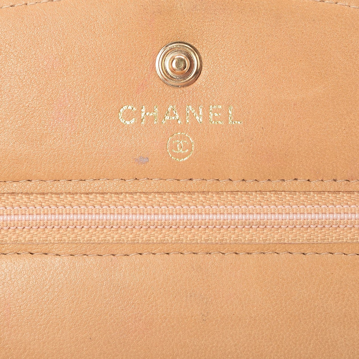 Caviar Timeless CC Wallet On Chain WOC Beige