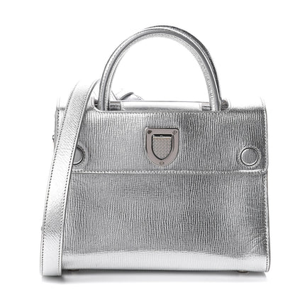 Christian Dior Metallic Grained Calfskin Mini Diorever Flap Silver 1 of 7