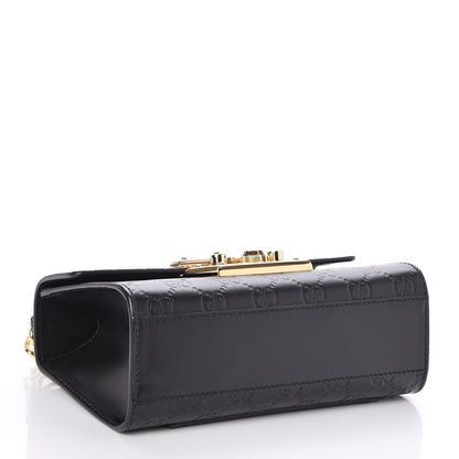 Gucci Guccissima Small Padlock Shoulder Bag Black 4 of 8