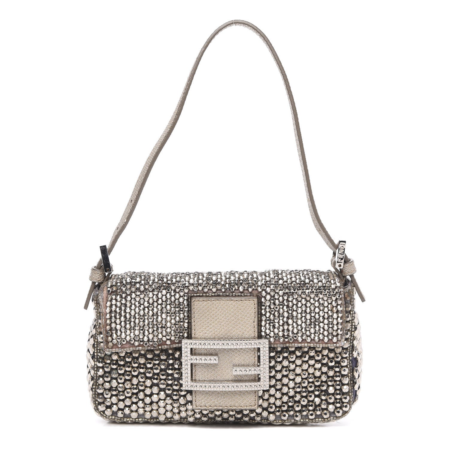 Fendi Beaded Baguette Gold 1 of 14