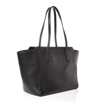 Gucci Pebbled Calfskin Small Swing Tote Black 4 of 10