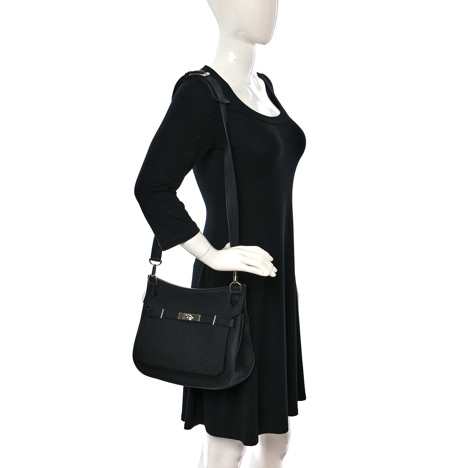 Hermes Taurillon Clemence Jypsiere 28 Black 2 of 9