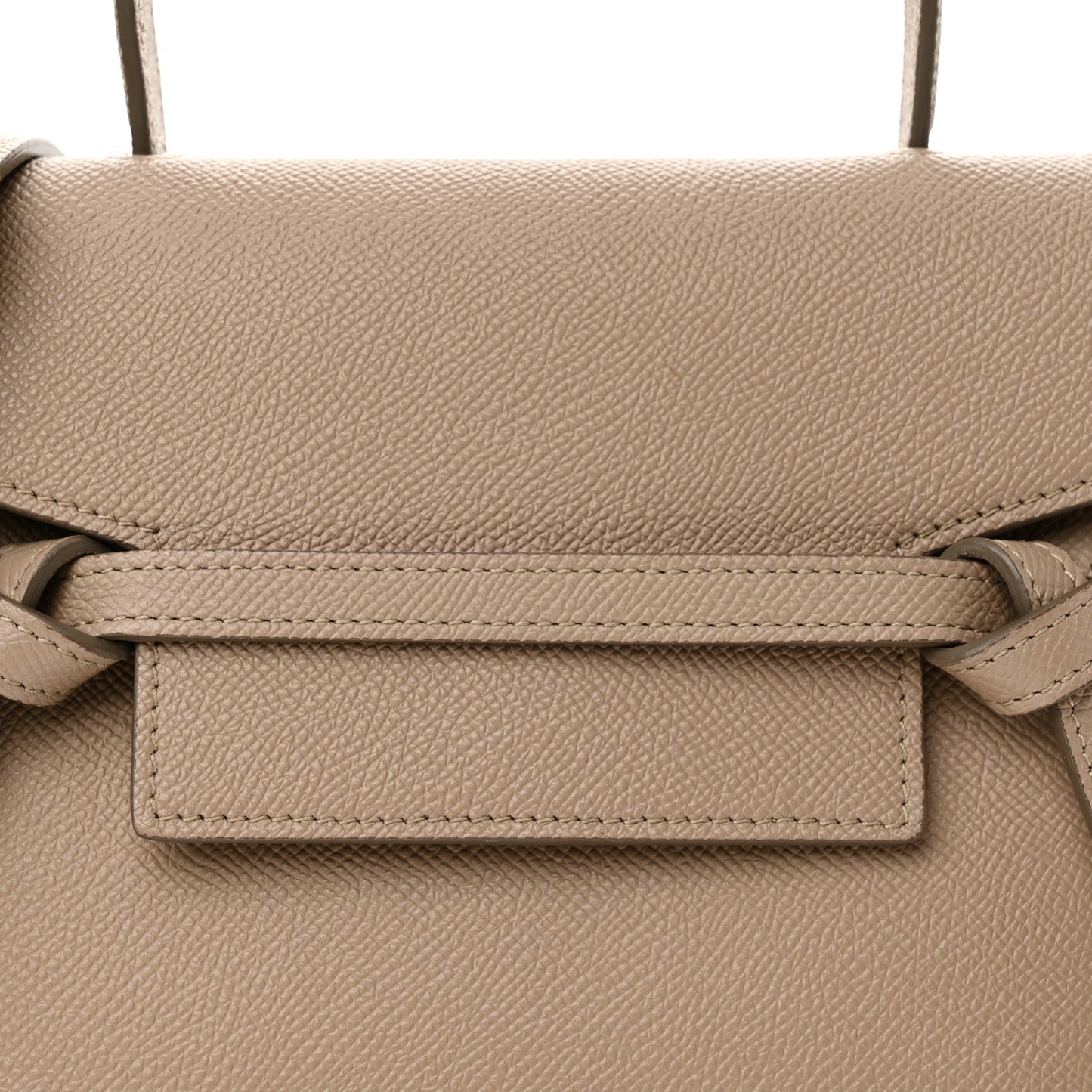 Grained Calfskin Nano Belt Bag Light Taupe