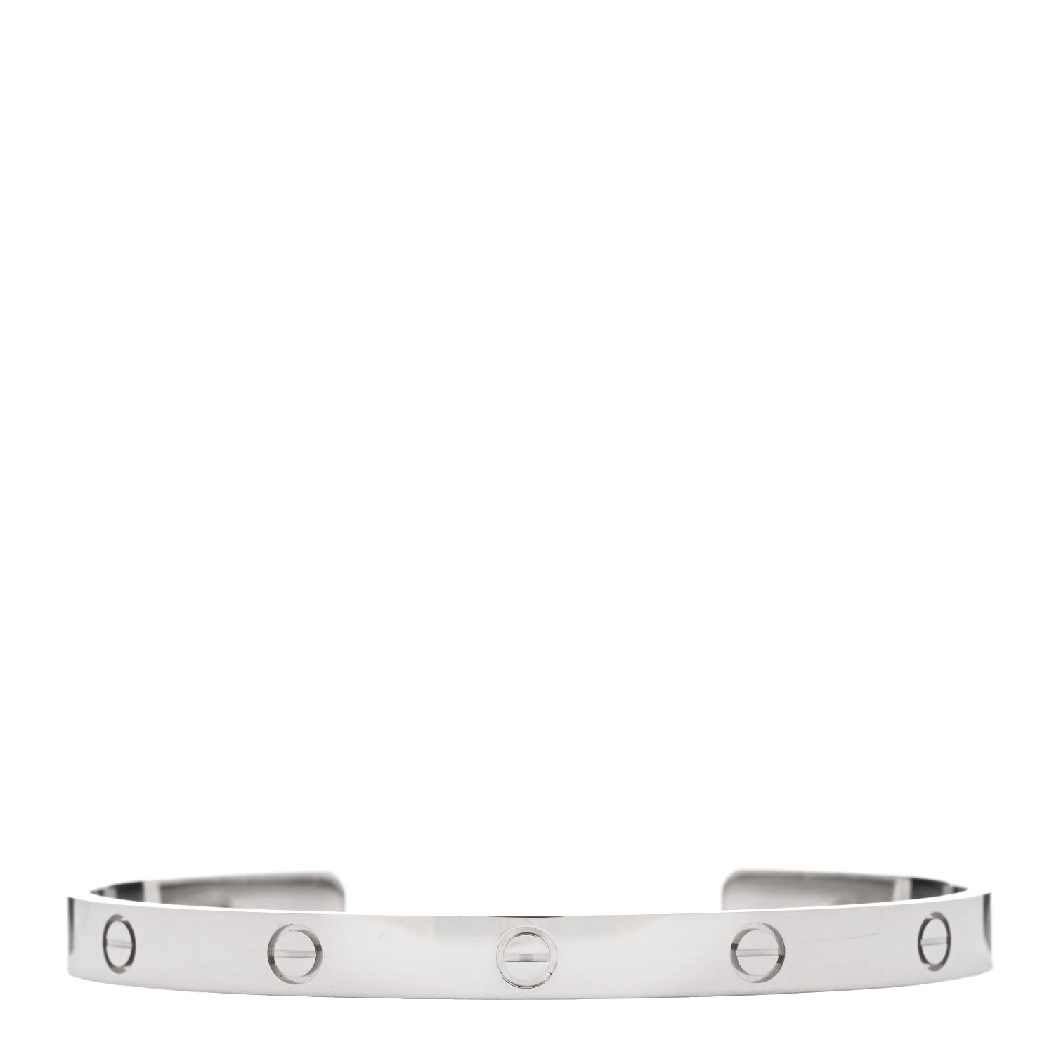 Cartier 18K White Gold LOVE Cuff Bracelet 21 1 of 4