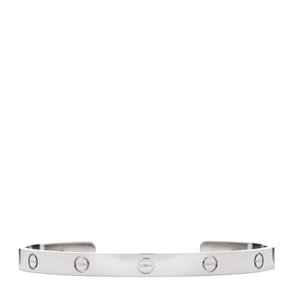 Cartier 18K White Gold LOVE Cuff Bracelet 21 1 of 4