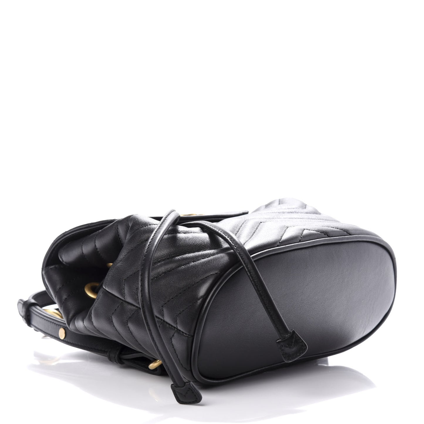 Calfskin Matelasse GG Marmont Flap Backpack Black