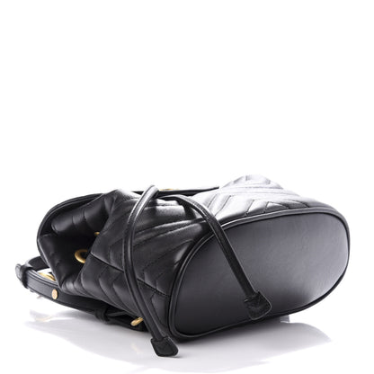 Gucci Calfskin Matelasse GG Marmont Flap Backpack Black 3 of 9