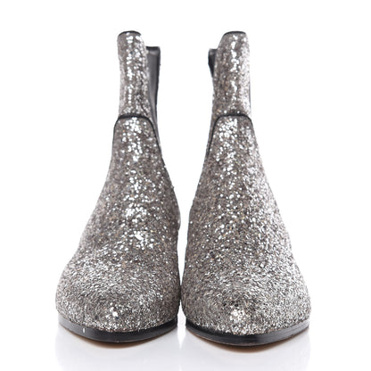 Jimmy Choo Glitter Monty Ankle Boots 35 Silver 2 of 12