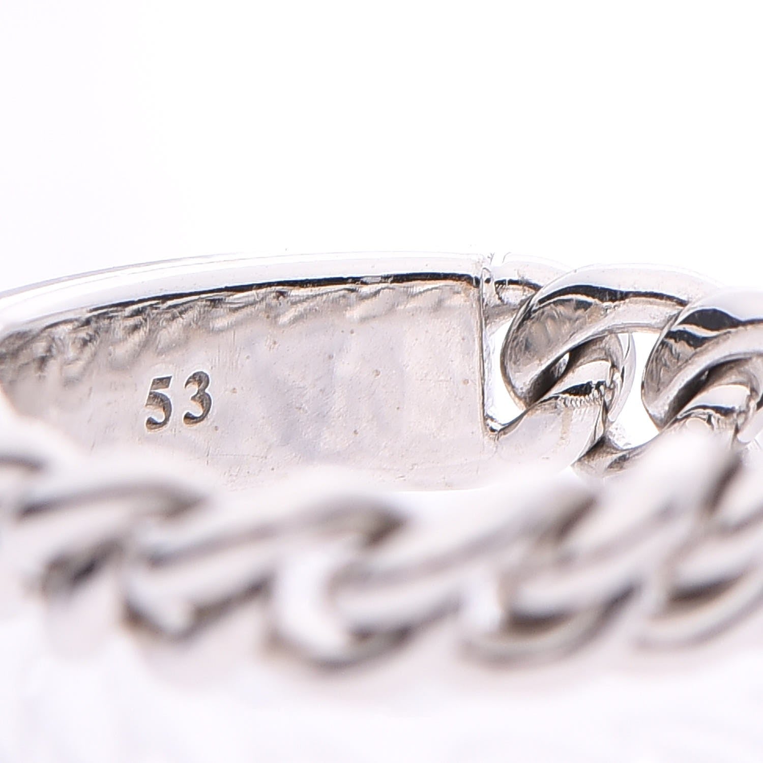 Christian Dior 18K White Gold Gourmette Ring 53 6.25 4 of 4