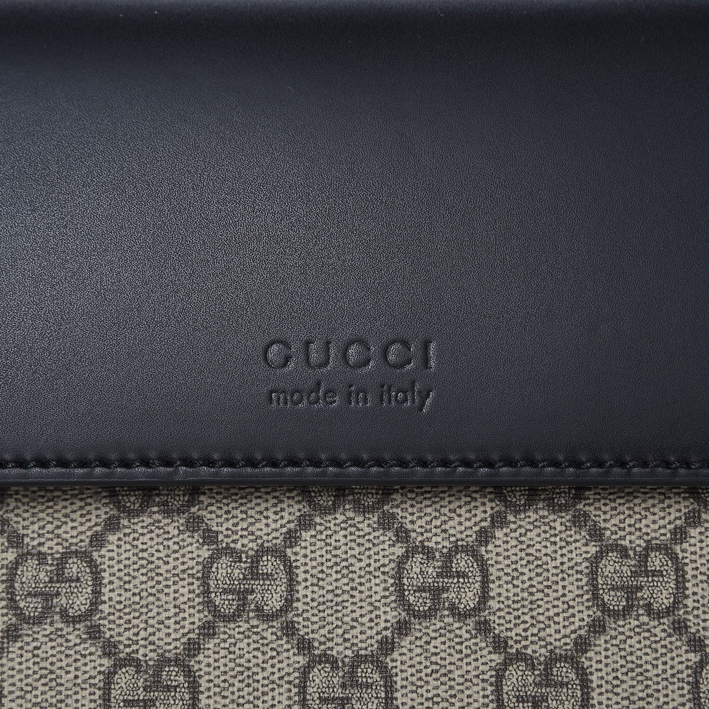 GG Supreme Monogram Mens Eden Wristlet Black