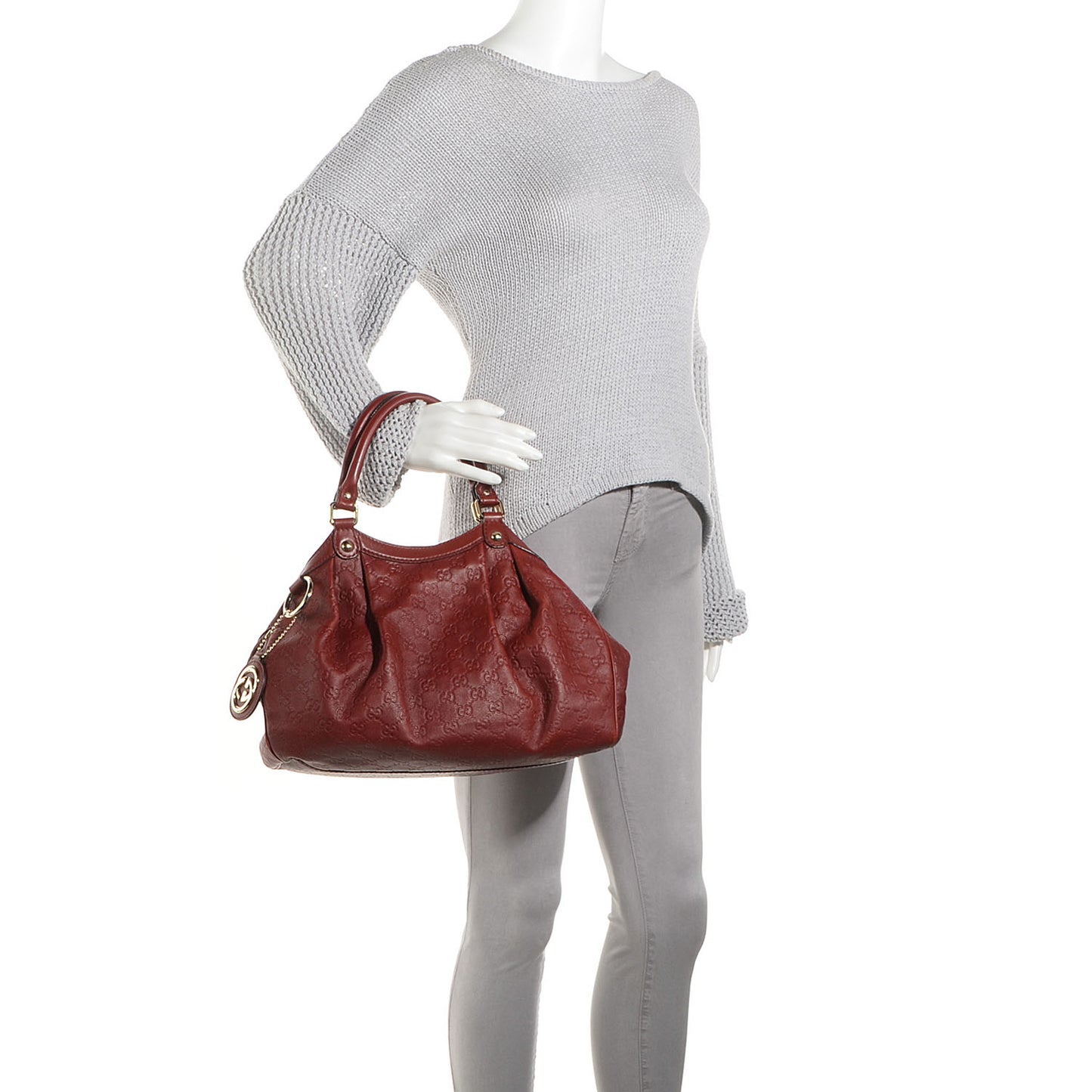 Guccissima Medium Sukey Tote Raspberry Candy