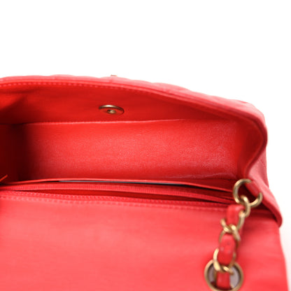 Chanel Lambskin Quilted Mini Rectangular Flap Red 5 of 10