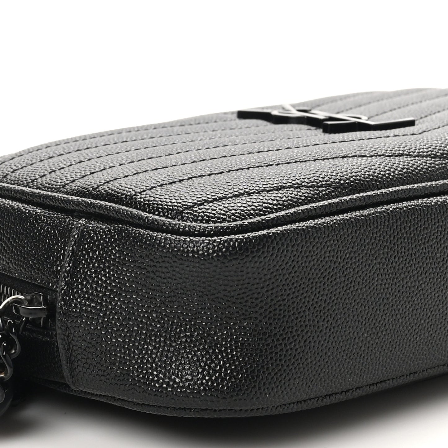 Grain De Poudre Matelasse Monochrome Monogram Mini Lou Camera Bag Black