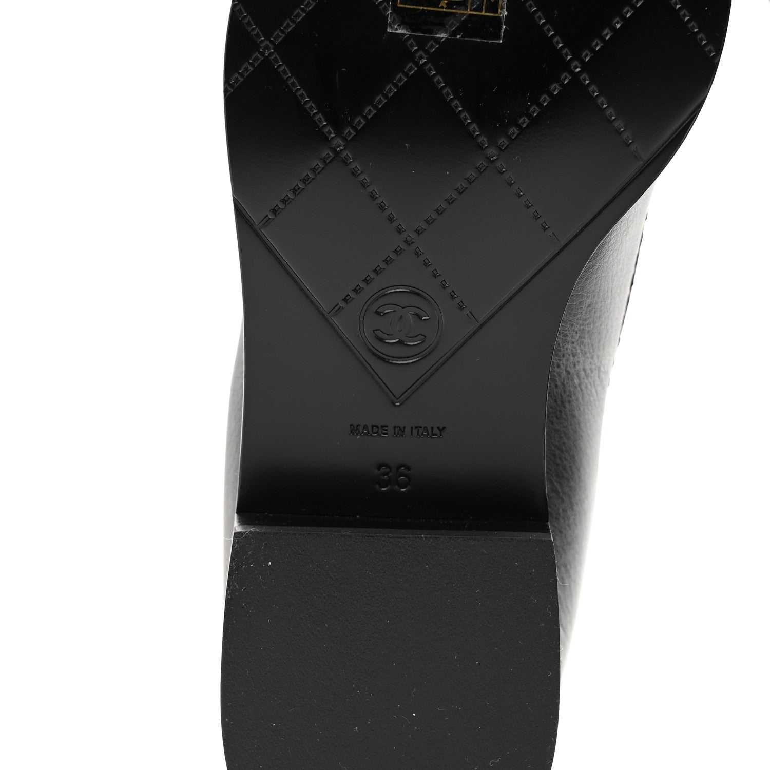Chanel Calfskin CC Mocassin Loafers 36 Brown Black 9 of 10