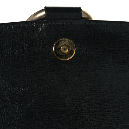 Gucci Textured Calfskin Medium Torchon GG Ring Shoulder Bag Black 12 of 18